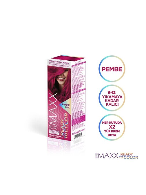 Maxx Deluxe Yarı Kalıcı Mix Boya Pembe
