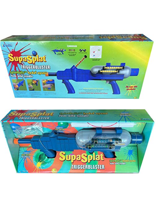 Sole Supasplat Paintball Trigger Blaster Gözlük Ve Boya Mermileri Sert Plastik Küçük Havalı Tüfek