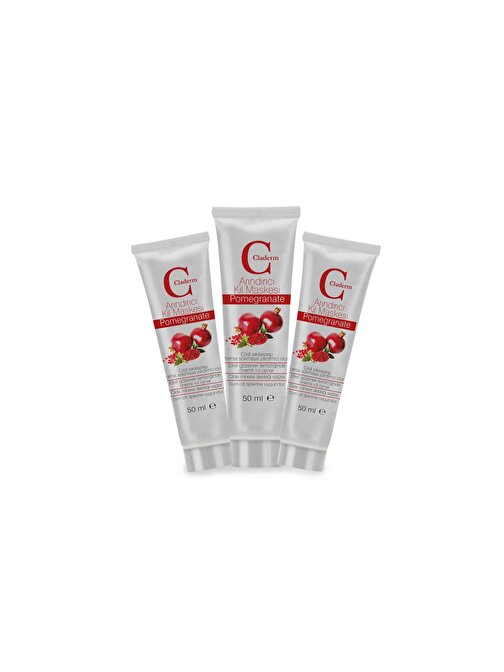 Claderm Pomagranate Tüm Cilt Tipleri Arındırıcı Narlıkil Maskesi 50 ml 3'lü Avantaj Paketi