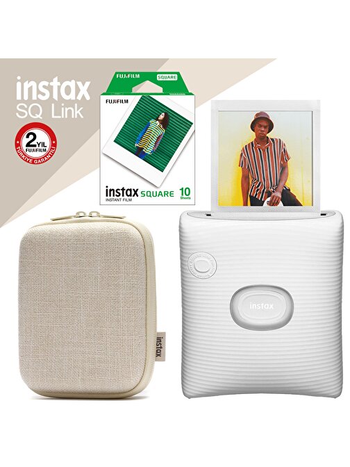 Instax SQ Link Beyaz Ex D Akıllı Telefon Yazıcısı ve Hediye Seti 3