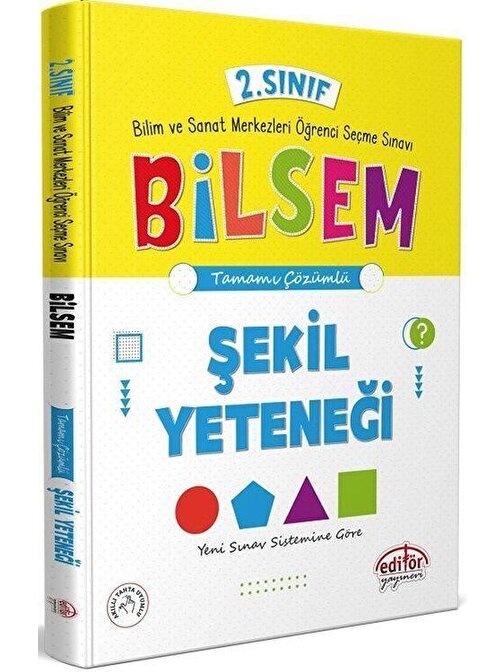 Editör Yayınları 2. Sınıf Matematik Bilsem Hazırlık Şekil Yeteneği