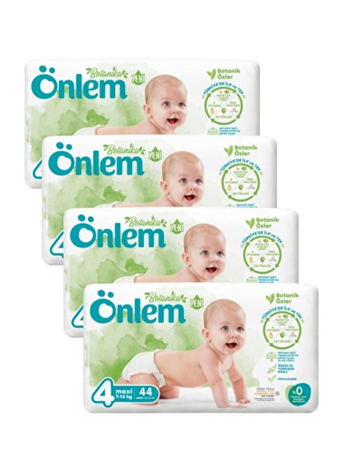 Önlem Botanika 7-14 kg 4 Numara Jumbo Bebek Bezi 44 Adet x 4 Paket