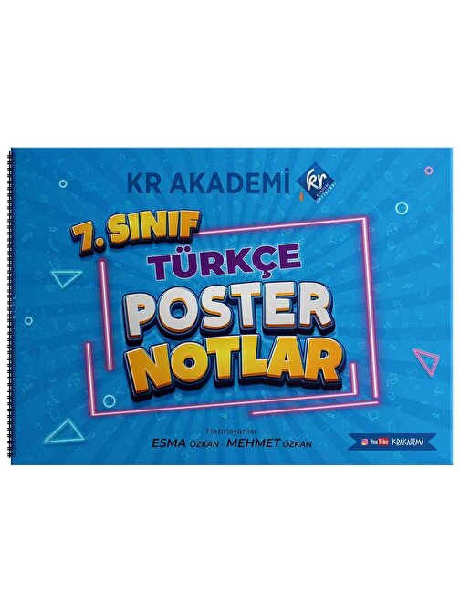 KR Akademi Yayınları 7. Sınıf Türkçe Poster Notlar