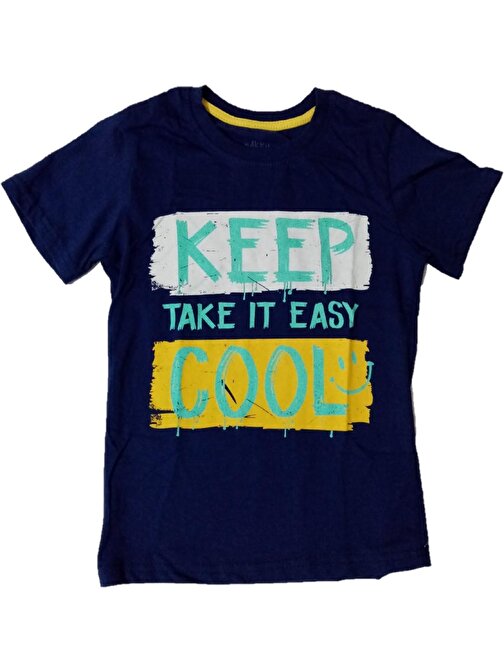 Erkek Çocuk Keep Cool Desenli Tişört 5-6 Yaş