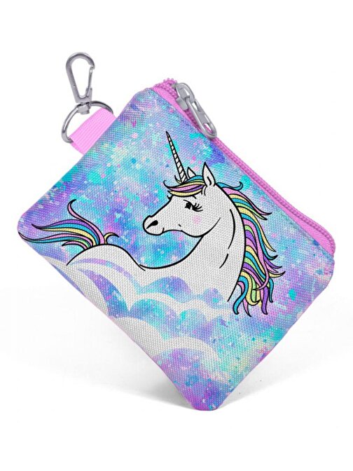 Coral High Mavi Unicorn Bozuk Para Çantası