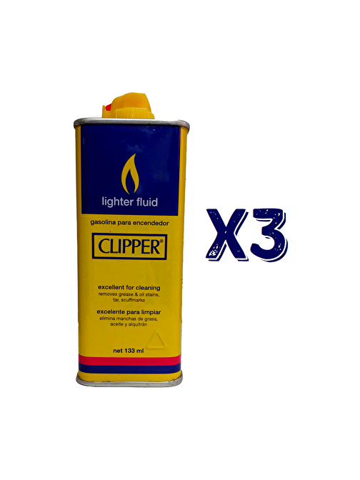 Clipper Çakmak Benzini 133 Ml 3 Adet