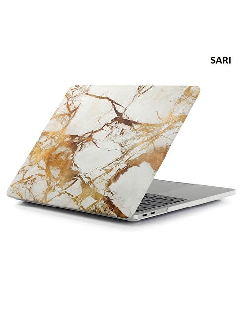 Techmaster Macbook Air 13 13.3 A1466 Mermer Desenli Kılıf Kapak