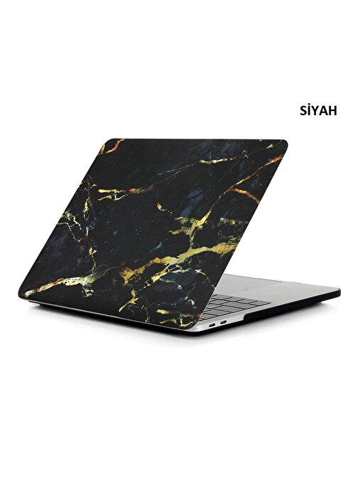 Techmaster Macbook Air 13 13.3 A1466 Mermer Desenli Kılıf Kapak