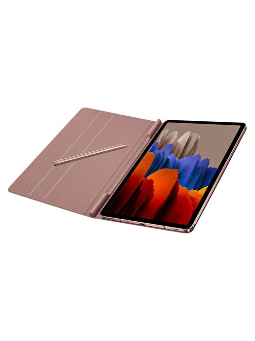 Samsung Antimikrobiyal Kaplamalı Kapaklı Samsung Galaxy Tab S7 FE T577 Uyumlu 11 inç Tablet Kılıfı Pembe