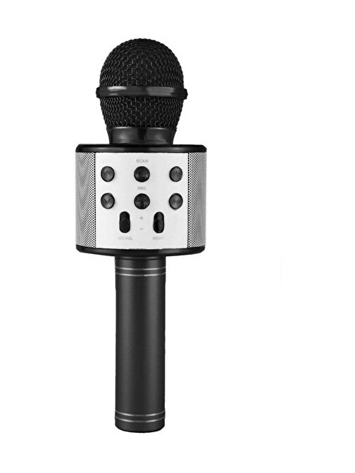 Pazariz Karaoke Mikrofon Bluetooth, Usb, Hafıza Kartı Ve Aux Girişli Ws-858 Siyah