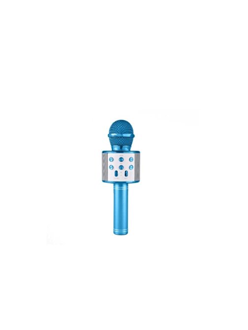 Pazariz Karaoke Mikrofon Dahili Hoparlörlü Usb Flash Destekli Ws-858 Mavi