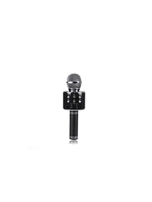 Pazariz Karaoke Mikrofon Dahili Hoparlörlü Usb Flash Destekli Ws-858 Siyah