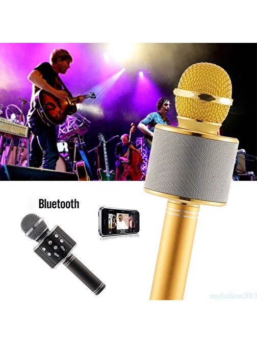Pazariz WS 858 Karaoke Mikrofon Bluetooth Hoparlör