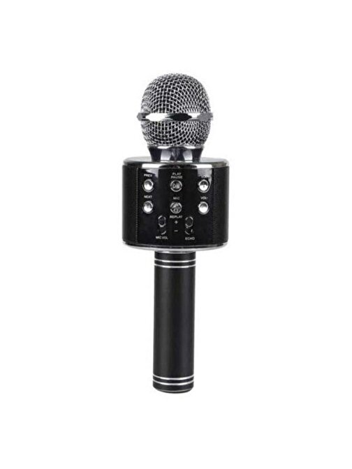 Pazariz Ws-858 Karaoke Mikrofon Bluetooth Hoparlör Aux Usb Mikro Sd Kart Girişli