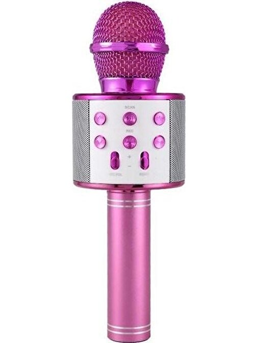 Pazariz Ws-858 Karaoke Mikrofon Bluetooth Hoparlör Aux Usb Mikro Sd Kart Girişli