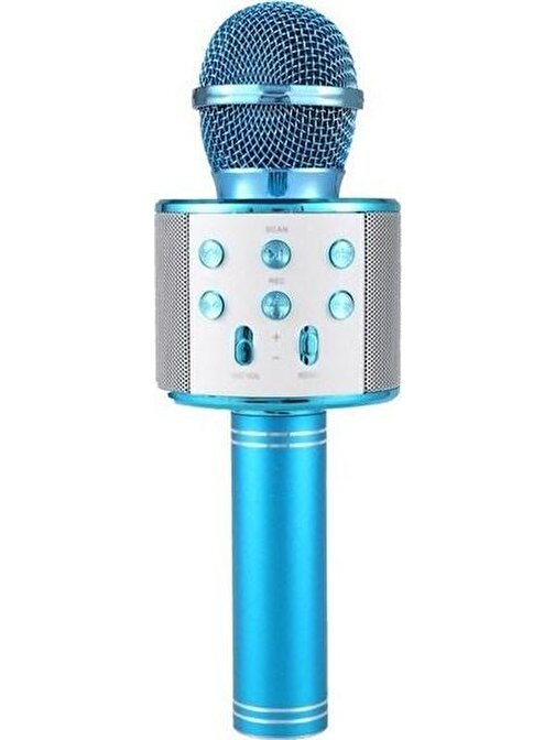 Pazariz Ws-858 Karaoke Mikrofon Bluetooth Hoparlör Aux Usb Mikro Sd Kart Girişli