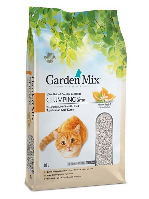 Gardenmix 10 Litre Bentonit Kedi Kumu Portakal