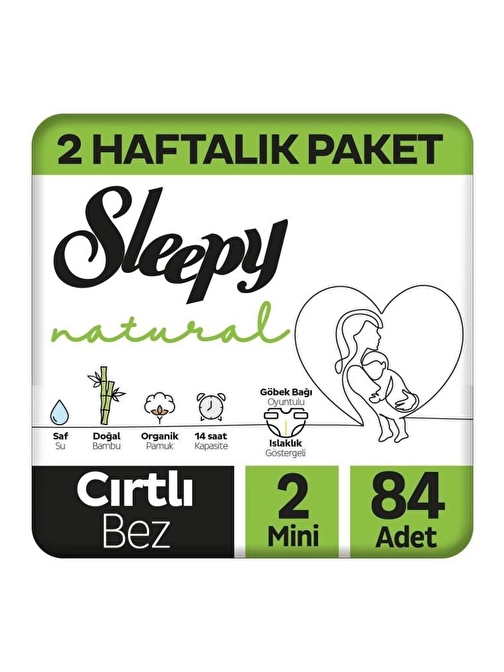 Sleepy Natural 2 Numara Bebek Bezi 84 Adet