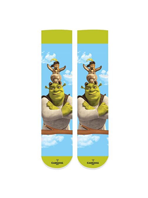 Shrek Desenli Renkli Çorap