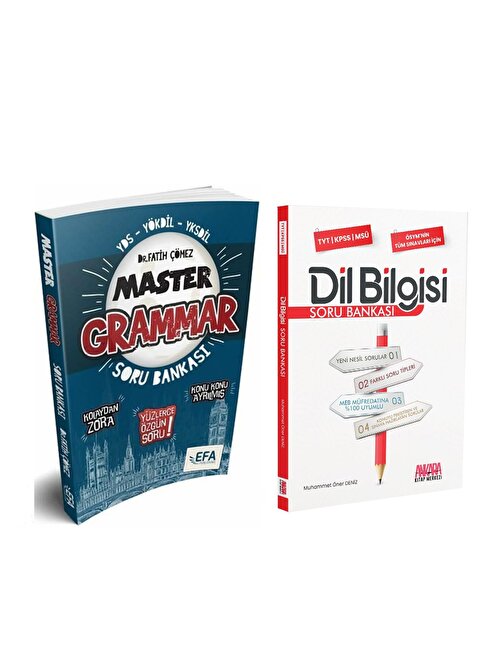Akm Kitap Benim Hocam YDS YÖKDİL Master Grammar ve AKM Dil Bilgisi Soru Bankası Seti 2 Kitap