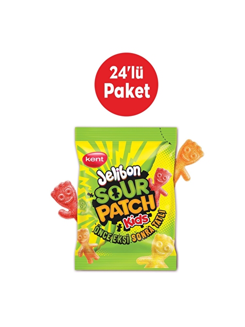 Jelibon Sour Patch Kids Karışık Meyve Aromalı Şekerleme 80 gr x 24 Adet