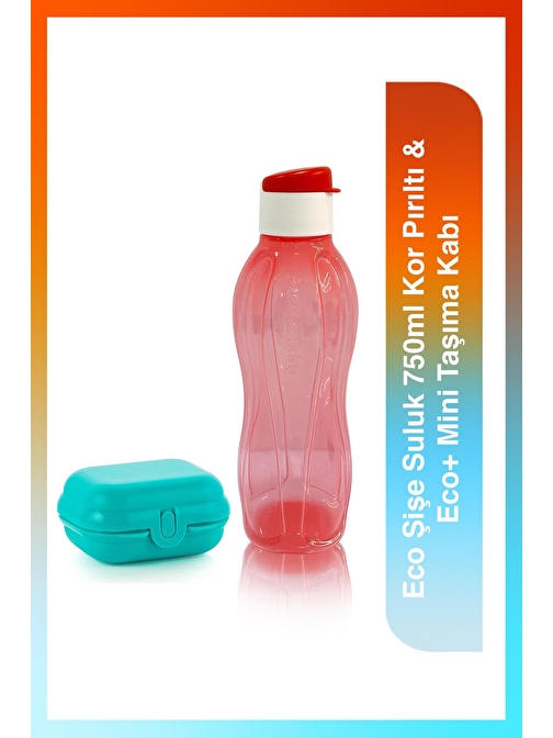 Eco Şişe Suluk 750ml Kor Pırılt ı & Eco+ Mini Taşıma Kabı