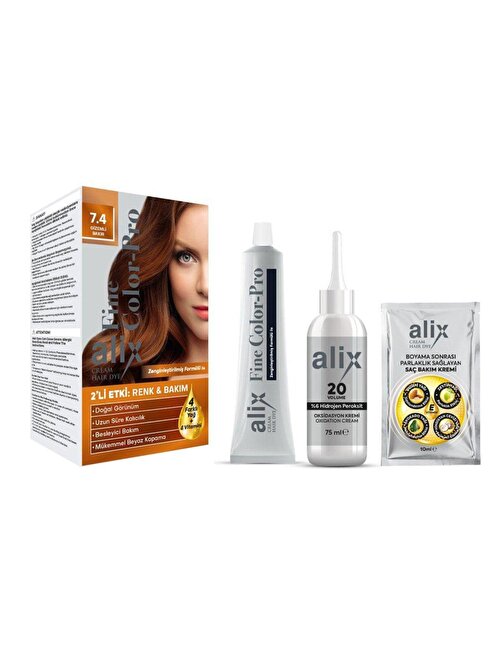 Alix 7.4 Gizemli Bakır Saç Boyası Kiti