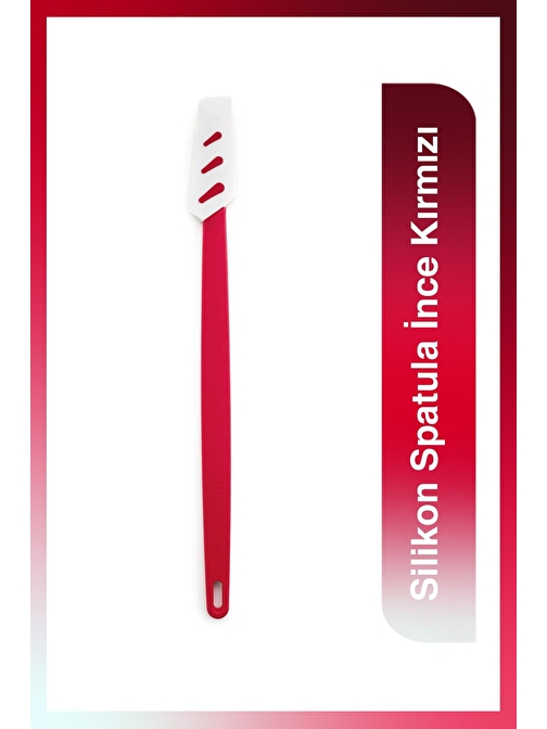 Tupperware Silikon Spatula İnce Kırmızı