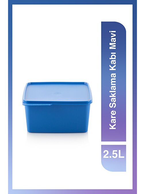 Tupperware Kare Saklama 2.5L Mavi