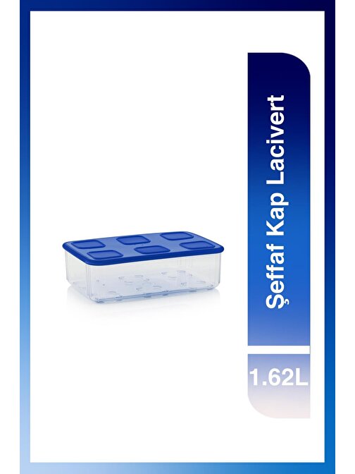 Tupperware Şeffaf Kap 1.62L Lacivert