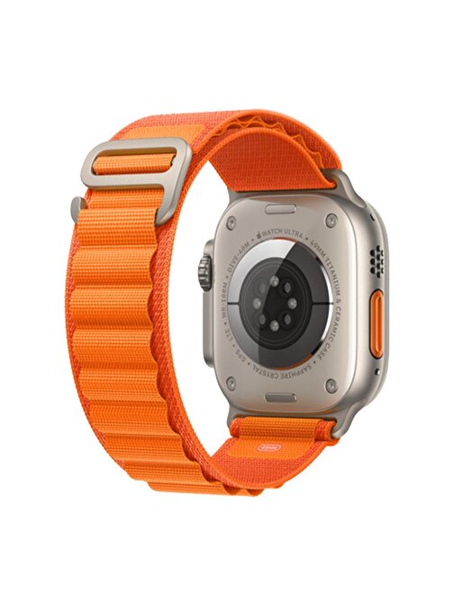 E2M KRD26 Apple Watch 38 - 40 - 41 mm Alpine Akıllı Saat Kordonu Turuncu
