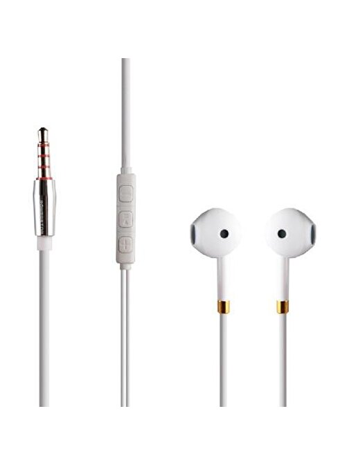 Powerstar 3.5 Mm Mikrofonlu Kulaklık Beyaz Silikonsuz Hd-11