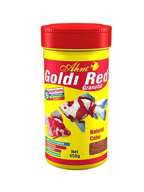 Ahm Goldi Red Granulat Balık Yemi 100 Ml