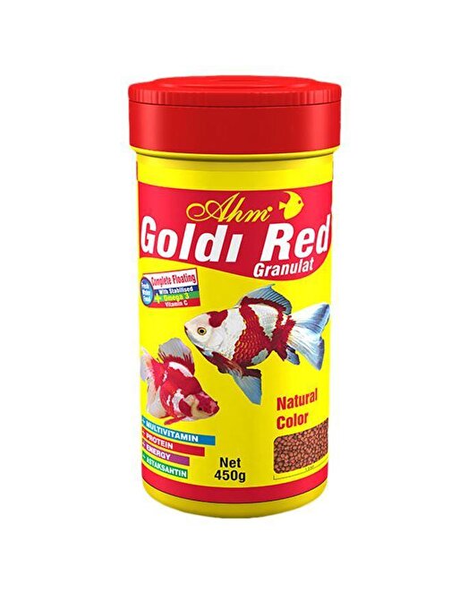 Ahm Goldi Red Granulat Japon Balığı Yemi 250Ml