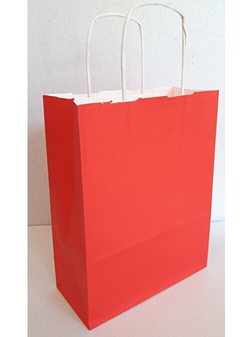 EventPartyStore KRAFT KAĞIT ÇANTA KIRMIZI 25CM X 30CM - 1 ADET