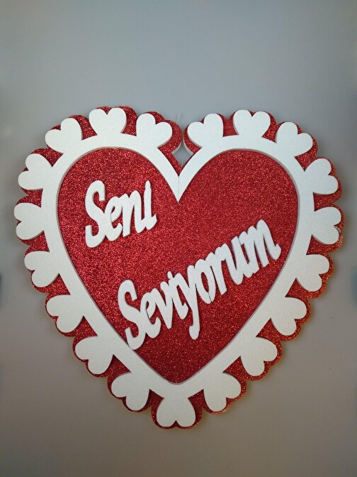 EventPartyStore STRAFOR KALP SENİ SEVİYORUM 50CM X 50CM