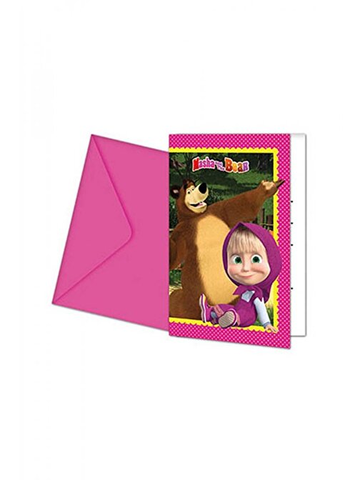 EventPartyStore MASHA AND THE BEAR DAVETİYE SET 6'LI