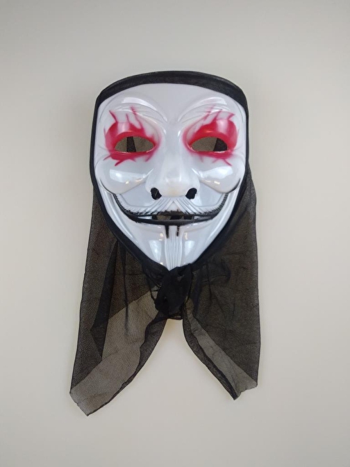 EventPartyStore MASKE VENDETTA-JOKER ARKASI TÜLLÜ