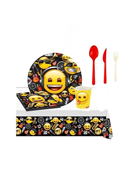 Eventpartystore Emoji Genç Doğum Günü Paketi 8'li