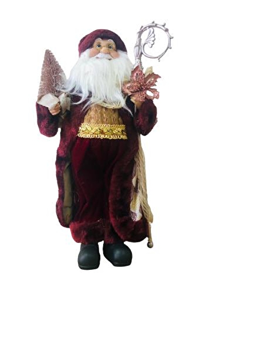 EventPartyStore YILBAŞI FİGÜR NOEL BABA (BORDO) 45CM