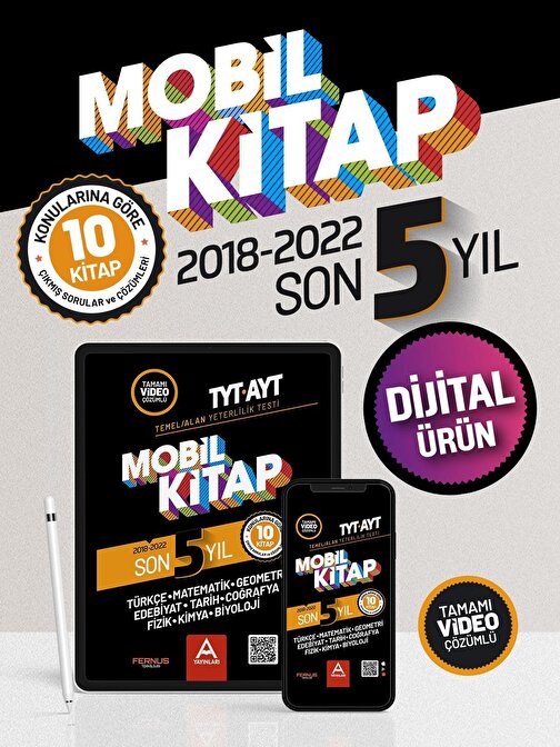 TYT-AYT Mobil Kitap Son 5 Yıl Tüm Dersler 10 Kitap