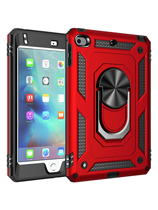 Lopard Apple İpad Mini 4 Kılıf Tablet Vega Kapak Kırmızı
