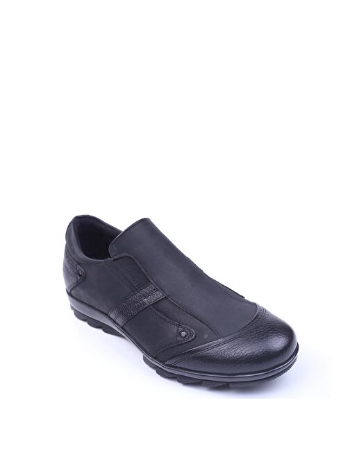 Fosco 3530 Erkek Hakiki Deri Spor Sıcak Astar Siyah Ayakkabı