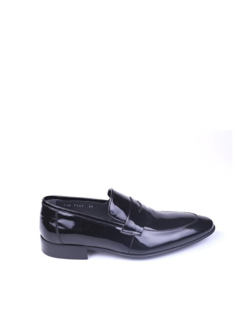 Fosco 7141 Siyah Hakiki Rugan Deri Erkek Klasik Ayakkabı