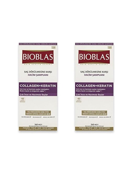 Collagen + Keratin Hacim Şampuanı 2 x 360 ml