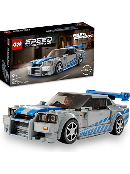 Lego Speed Champions 76917 Daha Hızlı Daha Öfkeli Nissan Skyline GT-R(R34) (319 Parça) Plastik Figür