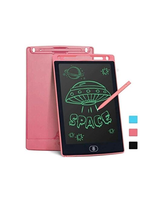 Pazariz Dijital Kalemli Çizim Yazı Tahtası Not Yazma Eğitim Tableti Writing Tablet 8,5 Inç Pembe