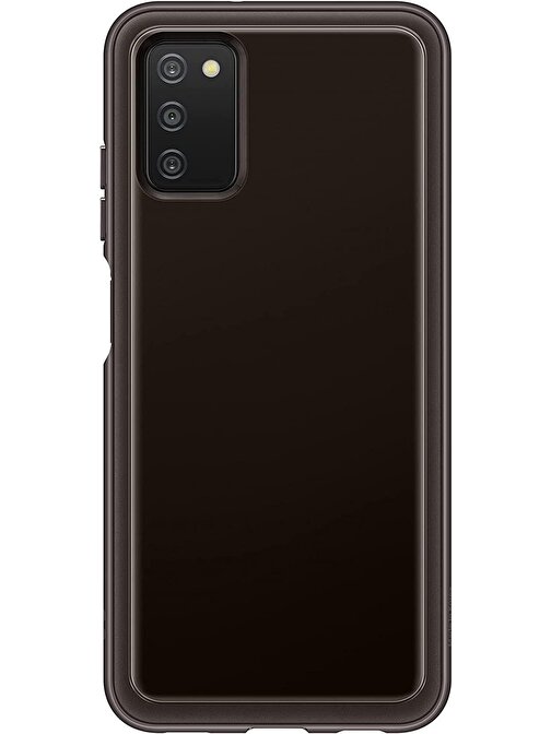 BGAKSESUAR Samsung Galaxy A03s Yumuşak Şeffaf Kılıf Siyah