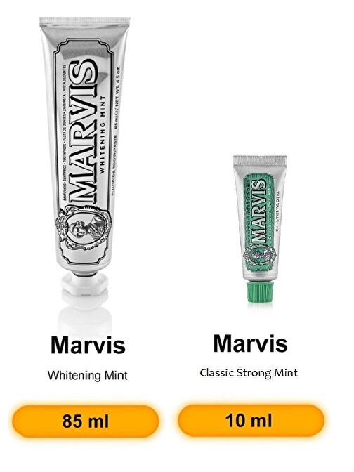 Marvis Whitening Mint Diş Macunu 85 ml Classic Strong Mint 10 ml