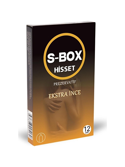 S Box Rezervuar Uçlu Lateks Kayganlaştırıcı Ultra İnce 12Li Prezervatif